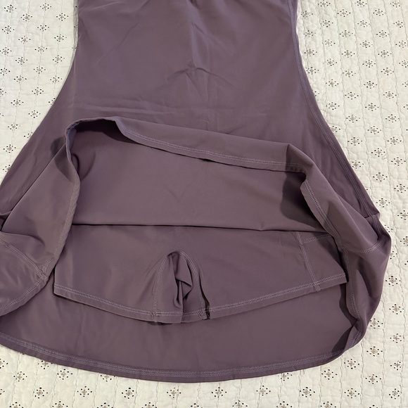 Purple workout dress with built-in shorts - Picture 3 of 3